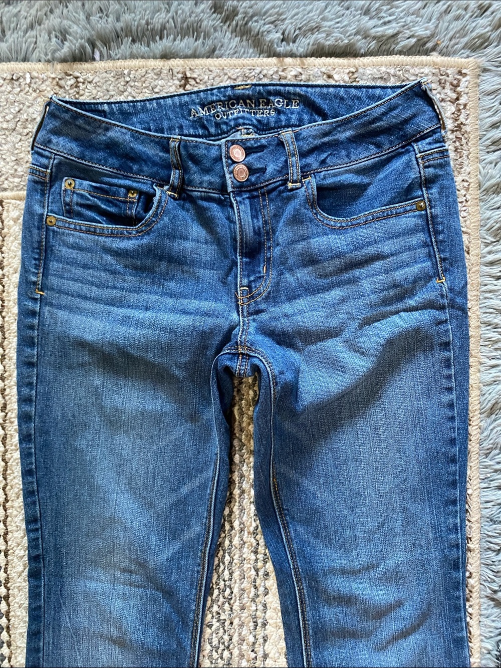 American Eagle Outfitters artist bootcut Jeans in Medium Blue Wash